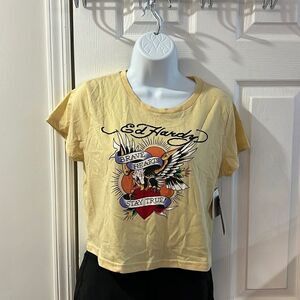 NWT Ed Hardy Crop top size XL